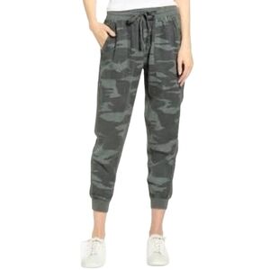 Splendid Camo Jogger High Waist Size M Drawstring Relaxed Flat Front Lightweight